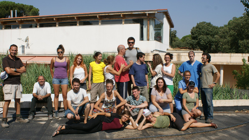 Los participantes en el campo de trabajo internacional en 2013