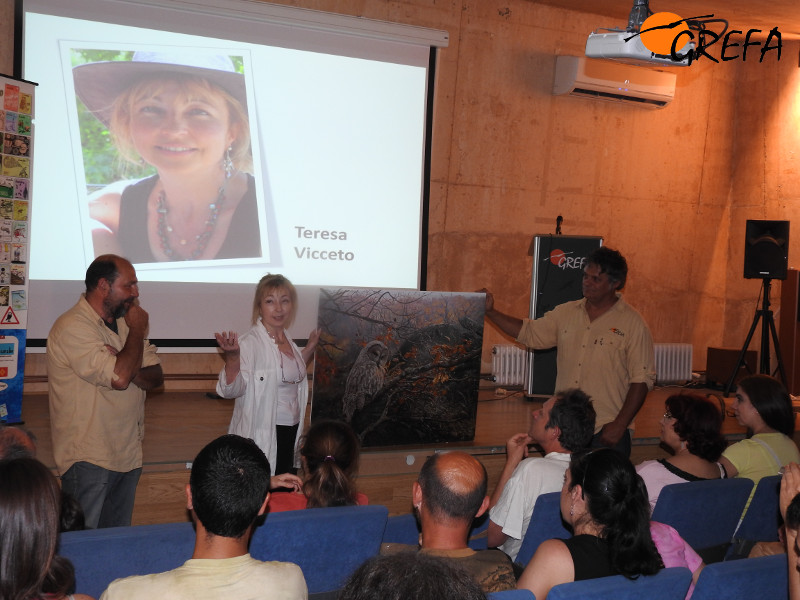 Teresa Vicetto, editora de El Carabo, recibe el I Premio GREFA-Ecoembes de Educación Ambiental.