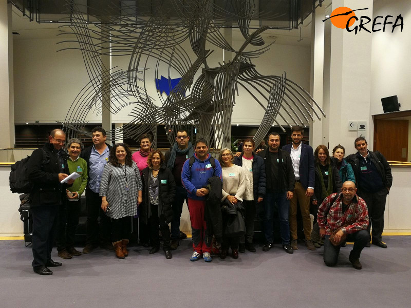 Foto de grupo de la delegación española ligada al medio rural en la que iba integrada la representación de GREFA.