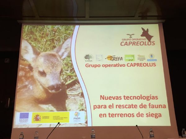 Inicio de la presentación del proyecto con drones propuesto por Grupo Operativo Capreolus, el pasado 27 de septiembre en Madrid. Foto: ACE.