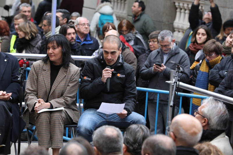 David Gutiérrez, de GREFA, participa con unas palabras en el tradicional pregón de San Antón celebrado el pasado 17 de enero en Madrid. Foto: Ayuntamiento de Madrid.