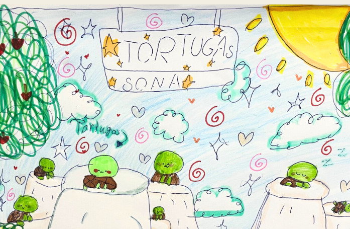 Dibujo infantil sobre fauna autóctona.