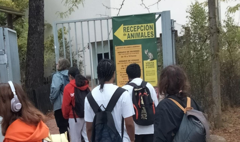 Los primeros participantes del proyecto 'Naturaleza Viva', a su llegada a nuestras instalaciones.