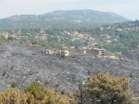 La zona afectada después del incendio