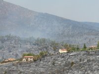 La zona afectada después del incendio