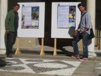 Exposición de los poster de GREFA sobre el buitre negro, el águila-azor perdicera y el águila real 