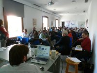 Momento de uno de los debates surgidos en el seminario LIFE BONELLI de Palma de Mallorca (foto: Carlota Viada).