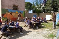 El primillar de Sevilla la Nueva (Madrid) cuenta con un aula de educación ambiental, actuamente en desuso por falta de interes y presupuesto.