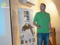 Fernando Blanca interviene para hablar del programa de educación ambiental de LIFE Bonelli.