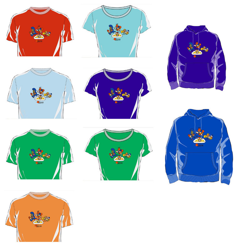 Camisetas y sudaderas diseñadas por Kukuxumusu con una divertida parodia de la campaña de pollitos huérfanos de Grefa.