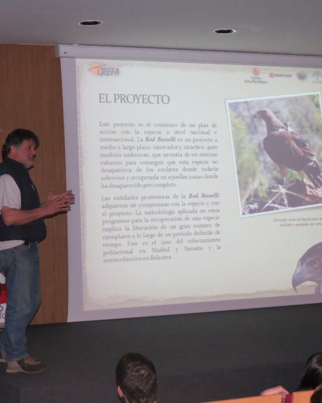 Ernesto Álvarez, GREFA, durante la presentación del proyecto Life Bonelli