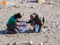Momento de la liberación de la cogüeña negra "Sombra"