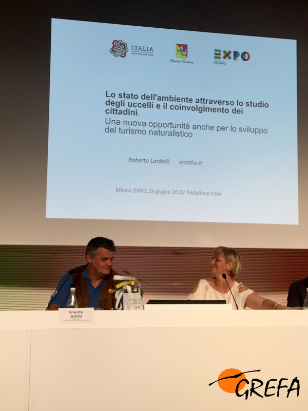 Ernesto Álvarez, presidente de GREFA, durante su charla en la jornada sobre biodiversidad mediterránea celebrada el pasado 29 de junio en la Expo de Milán.