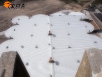 Cajas nido para cernícalo primilla en la terraza del macrosilo de Trujillo (Cáceres)