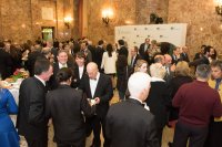 Un momento del cocktail ofrecido en el hall del salón de actos del CSIC durante la entrega del X Premio Fondena. Foto: Fondena.