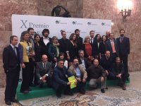 "Foto de familia" de GREFA durante la ceremonia de entrega del X Premio Fondena.