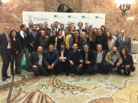 Otra foto de nuestro flamante grupo durante la entrega de premios.