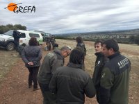 Después de la liberación de las dos imperiales se presentaron una parte de los perros que trabajan en la unidad canina contra el veneno en Castilla la Mancha. 