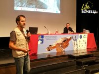 Seminario Final de LIFE Bonelli. 21 de septiembre. Intervención de  Jaume Solé (MN Consultores) y José María Gil Sánchez (UICN).