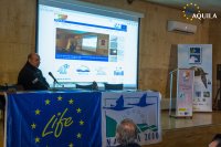 José Antonio Montero, responsable de comunicación de AQUILA a-LIFE, durante la presentación del proyecto. Foto: Alberto Álvarez.