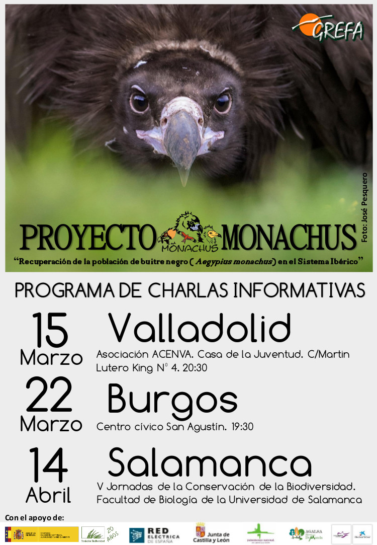 Cartel del programa de charlas sobre el Proyecto Monachus.