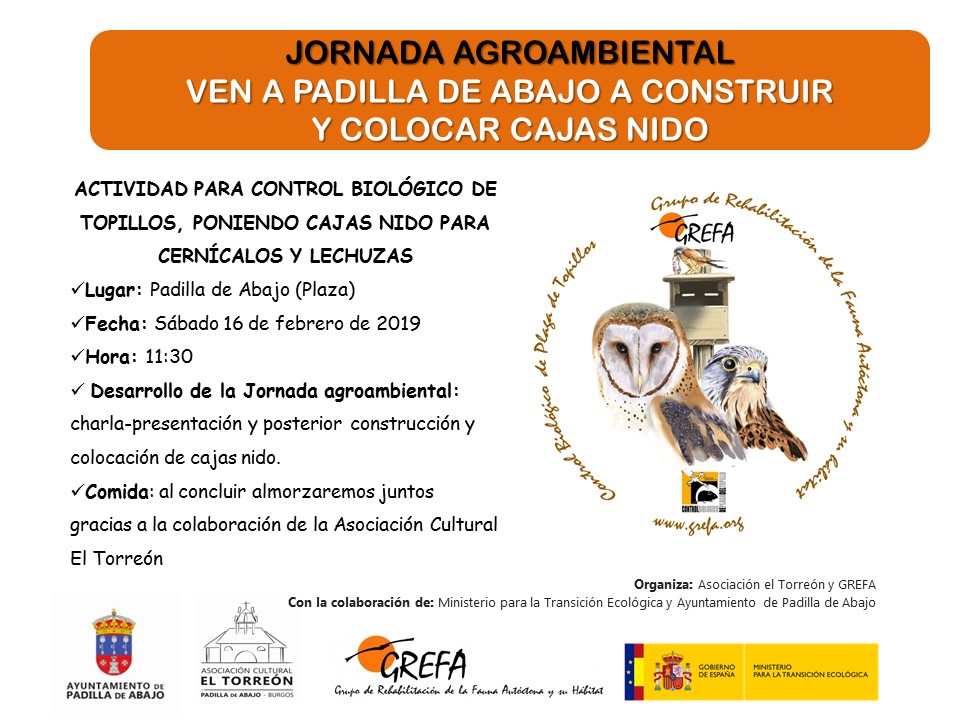 16 de febrero: Jornada Agroambiental en Padilla de Abajo (Burgos)