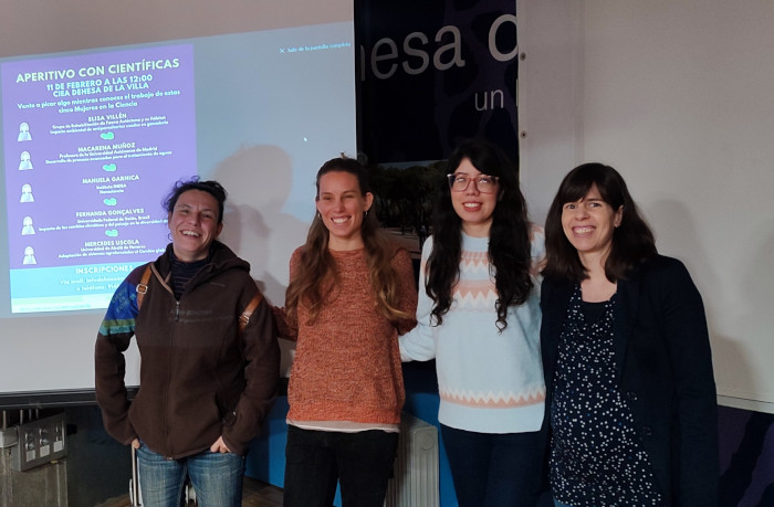 De izquierda a derecha, las científicas Mercedes Uscola, Elisa Villén, Fernanda Gonçalves y Manuela Garnica.