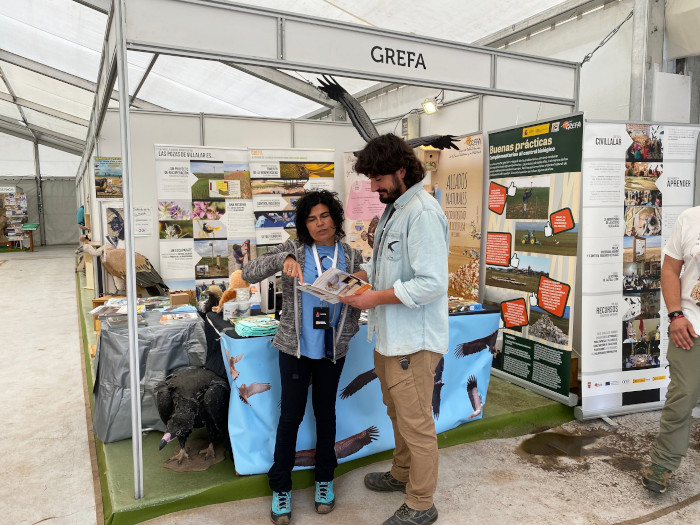 Otra perspectiva del stand de GREFA en la Feria Internacional de Ecoturismo Naturcyl, celebrada este año en La Granja (Segovia).