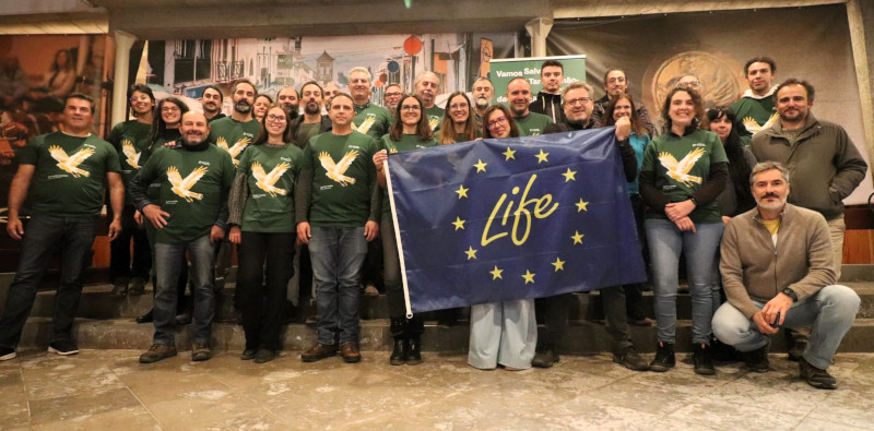 Participantes en la segunda reunión del proyecto LIFE SOS Pygargus, en Castro Verde (Portugal).