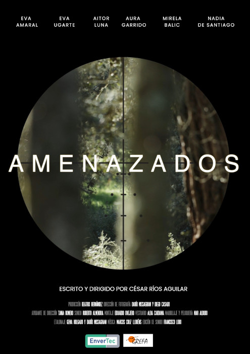 Cartel del cortometraje “Amenazados”, dirigido por César Ríos.