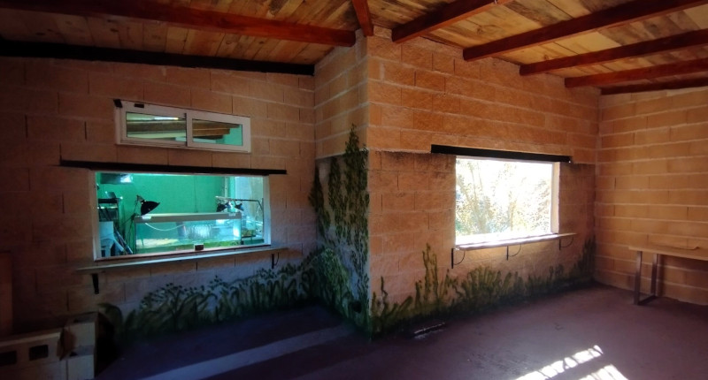 “Galapagario” de GREFA tras su remodelación para hacerlo visitable por el público.