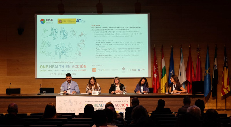 Un momento del III Congreso Nacional ONE Health, celebrado en el Instituto de Salud Carlos III (Majadahonda, Madrid) del 27 al 29 del pasado mayo. Foto: Plataforma One Health.