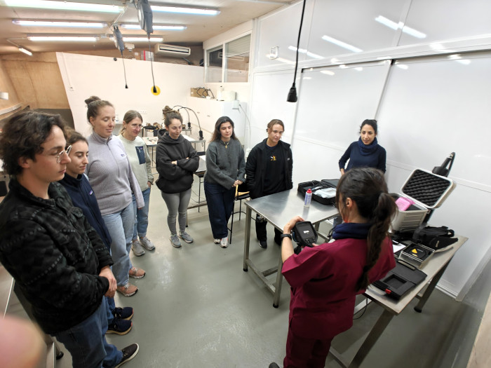 Alumnos del máster durante la formación impartida en el hospital de fauna de GREFA.