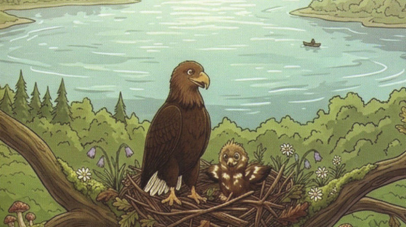 Una de las ilustraciones del cuadernillo "Pigargo"