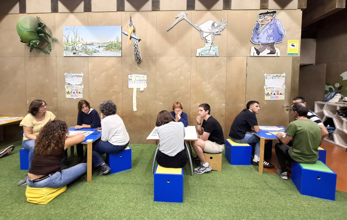 Participantes en el encuentro de educación ambiental, durante una de las actividades programadas.