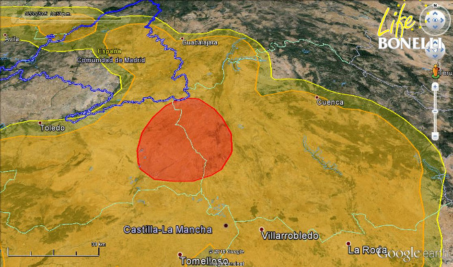 Ilustración 44. Detalle de las zonas de máximo uso de “Dueña” (50% en rojo).